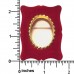Burgundy Red Velour Hinged Oval Window Frame Gift Box, Ring 1020050-24PK